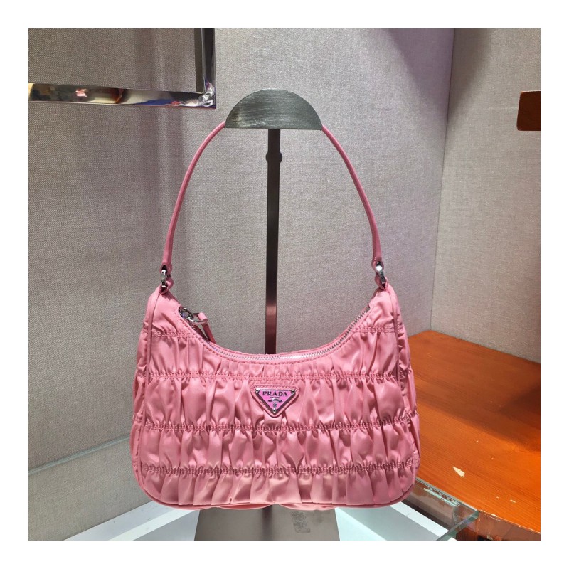 Prada Re-Edition 2005 Nylon And Saffiano Leather Hobo Bag 1NE204