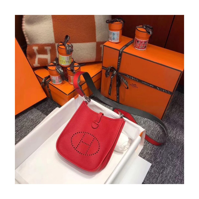 Hermes Mini Evelyne Bag in Togo Leather 17cm