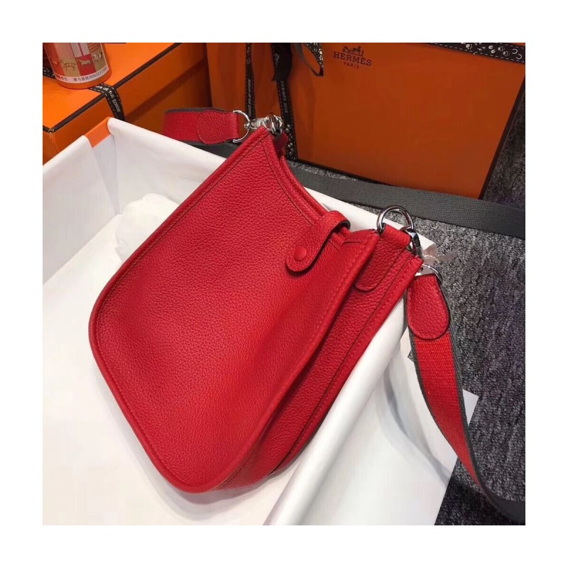 Hermes Mini Evelyne Bag in Togo Leather 17cm