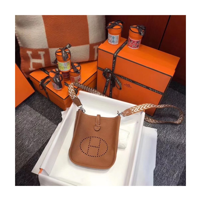 Hermes Mini Evelyne Bag in Togo Leather 17cm