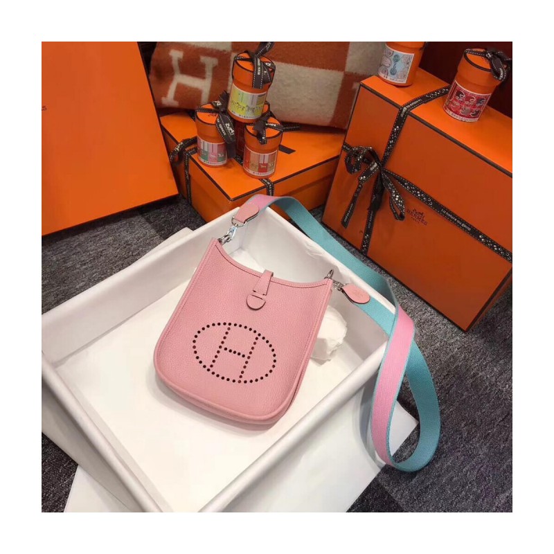 Hermes Mini Evelyne Bag in Togo Leather 17cm