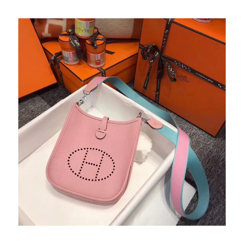 Hermes Mini Evelyne Bag in Togo Leather 17cm