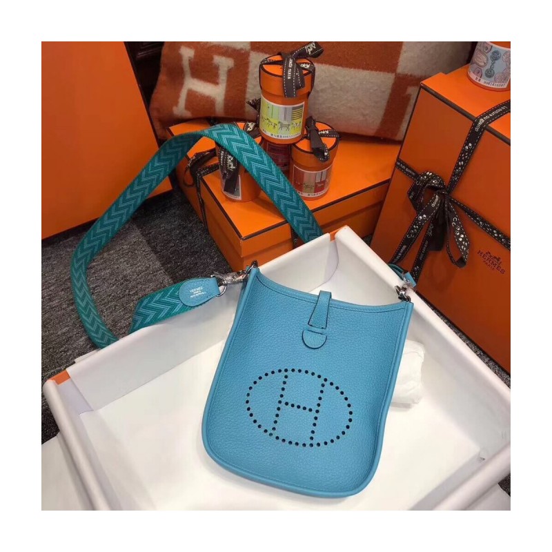 Hermes Mini Evelyne Bag in Togo Leather 17cm