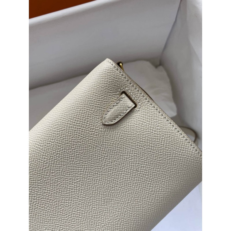 Hermes Kelly Wallet to Go Woc 499041 White
