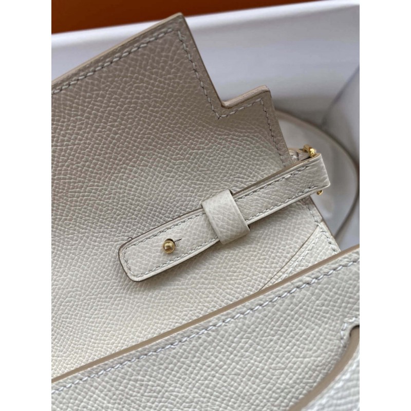 Hermes Kelly Wallet to Go Woc 499041 White
