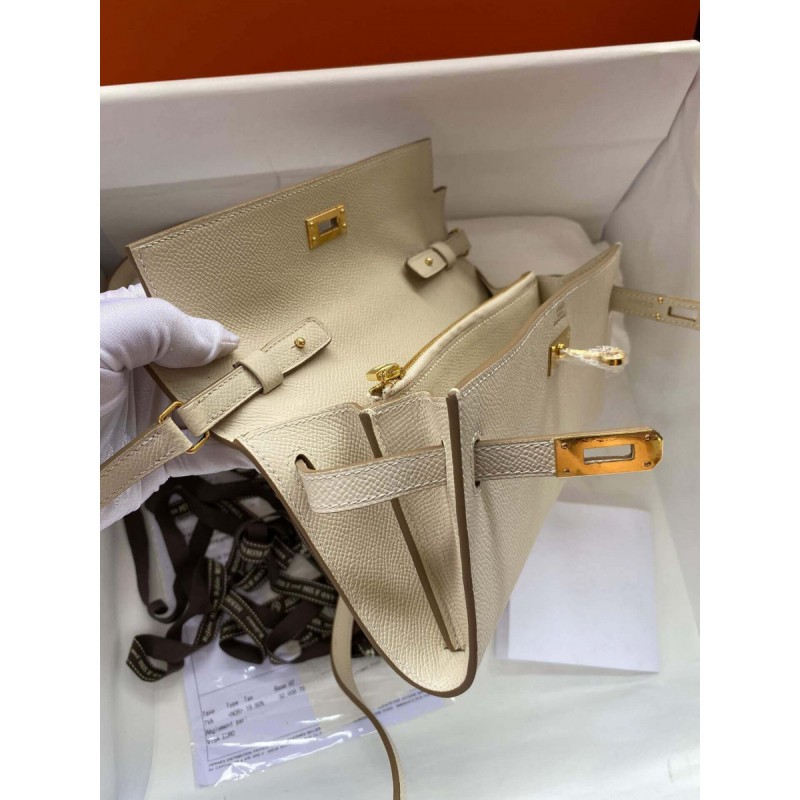 Hermes Kelly Wallet to Go Woc 499041 White