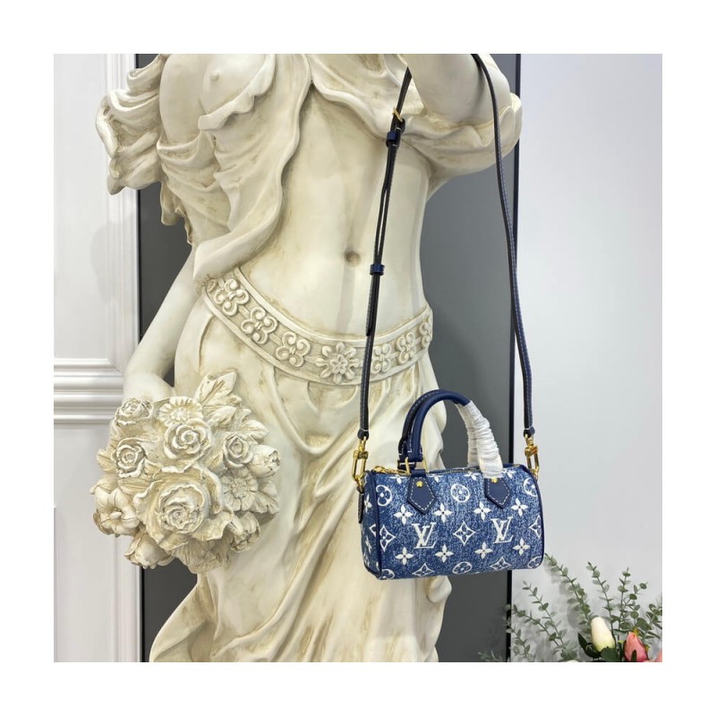 Louis Vuitton Monogram Jacquard Denim Nano Speedy M81168 M81213