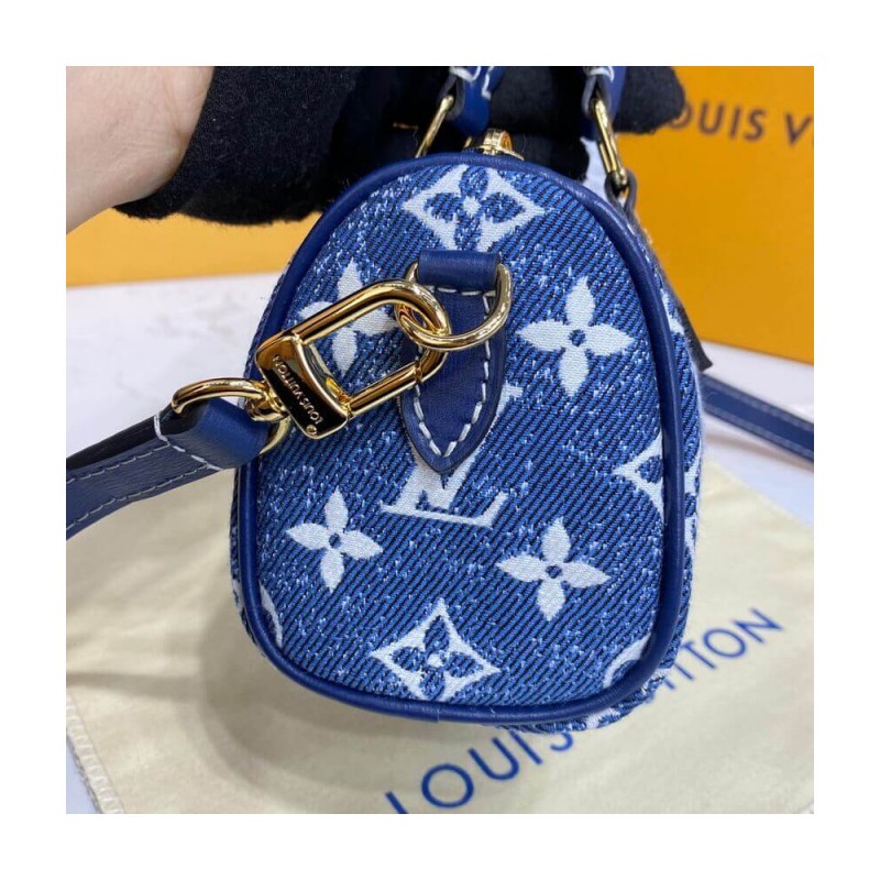 Louis Vuitton Monogram Jacquard Denim Nano Speedy M81168 M81213