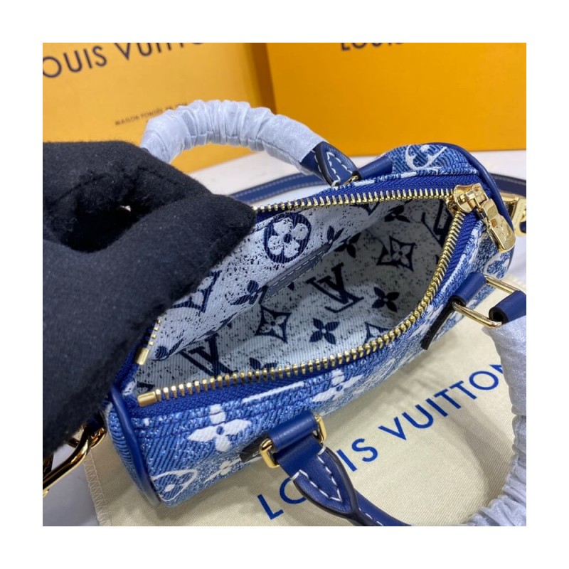 Louis Vuitton Monogram Jacquard Denim Nano Speedy M81168 M81213