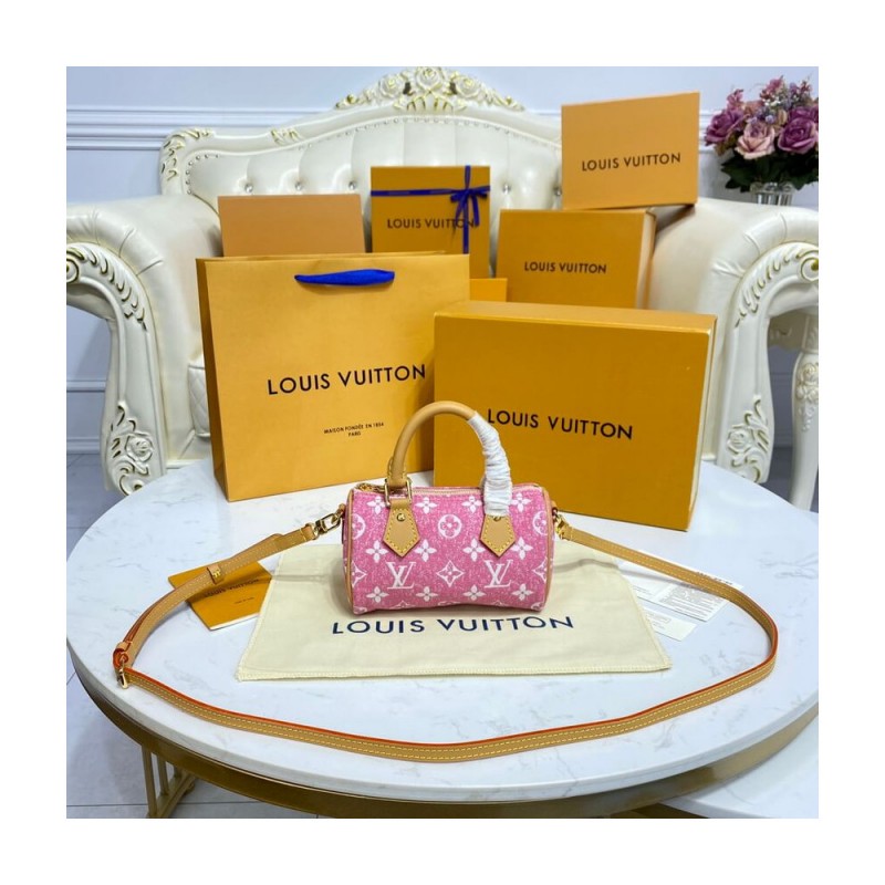 Louis Vuitton Monogram Jacquard Denim Nano Speedy M81168 M81213