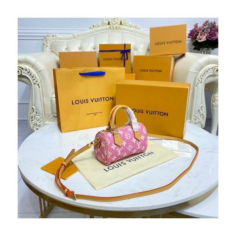 Louis Vuitton Monogram Jacquard Denim Nano Speedy M81168 M81213