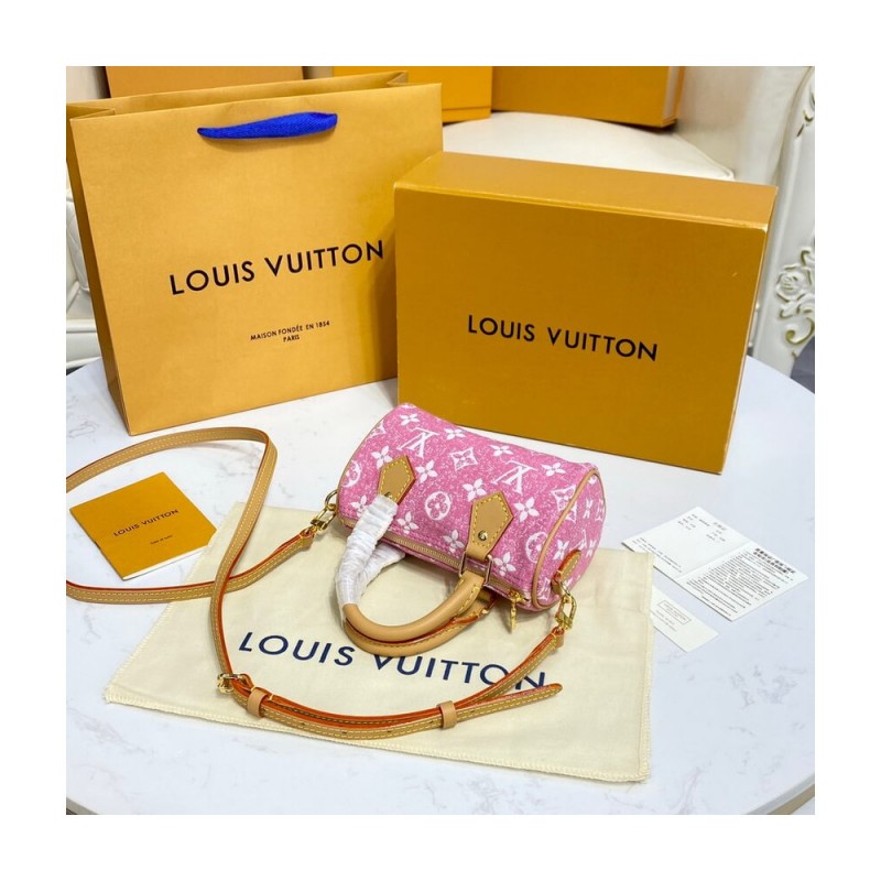 Louis Vuitton Monogram Jacquard Denim Nano Speedy M81168 M81213