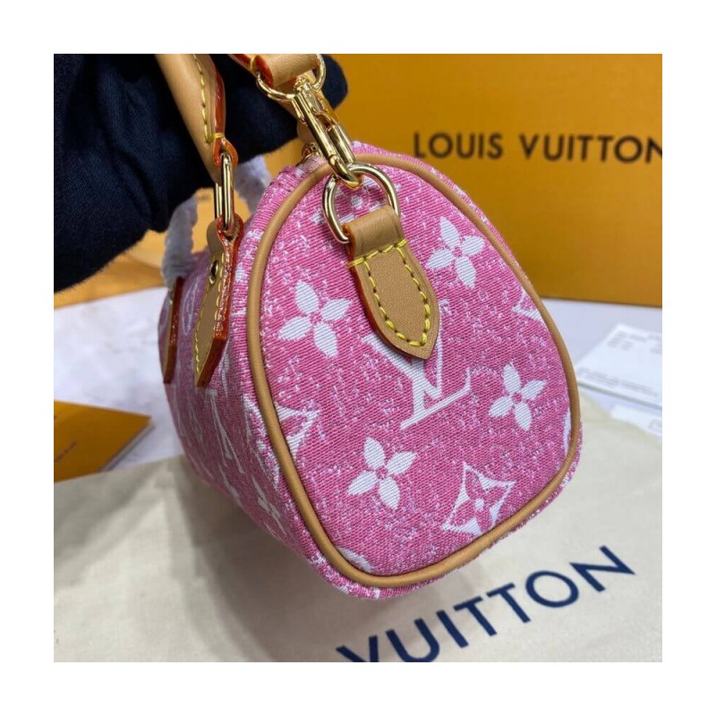Louis Vuitton Monogram Jacquard Denim Nano Speedy M81168 M81213