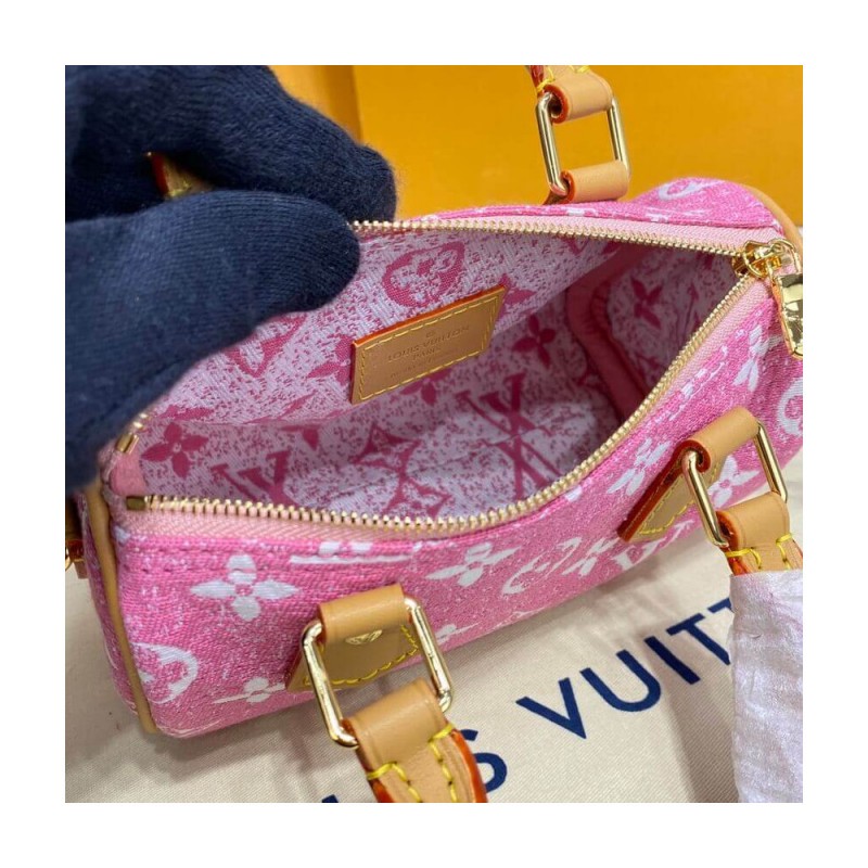 Louis Vuitton Monogram Jacquard Denim Nano Speedy M81168 M81213