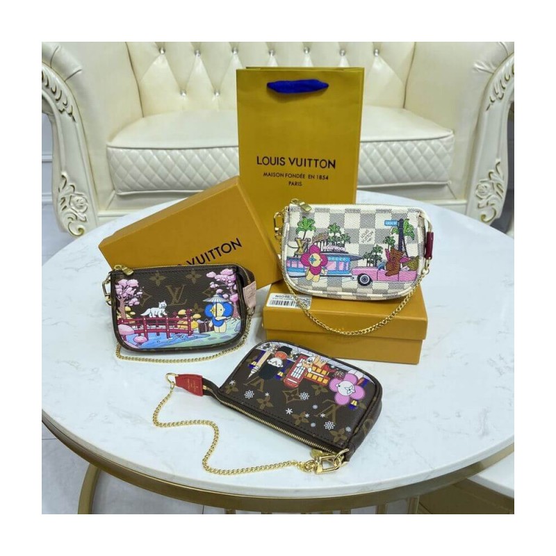 Louis Vuitton Damier Azur Mini Pochette Accessoires N60487