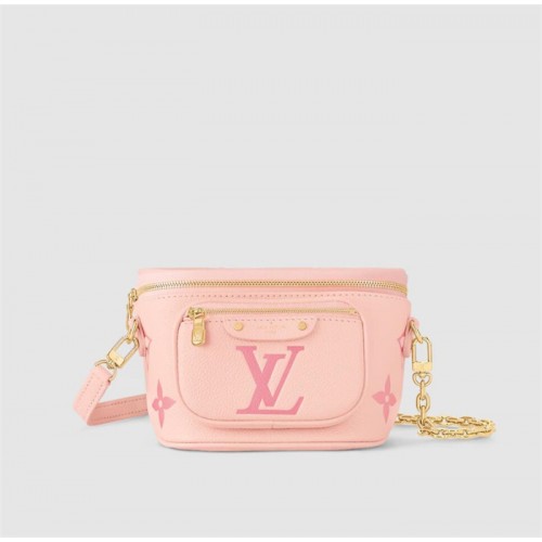 Louis Vuitton Monogram Empreinte Leather Small Leather Goods Chain Wallets Mini Bumbag M82347