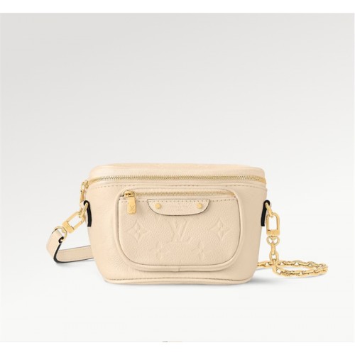 Louis Vuitton Monogram Empreinte Leather Small Leather Goods Chain Wallets Mini Bumbag M83275