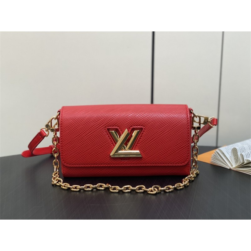 Louis Vuitton EPI Leather Twist West Pochette Chain and Strap Wallet M83593