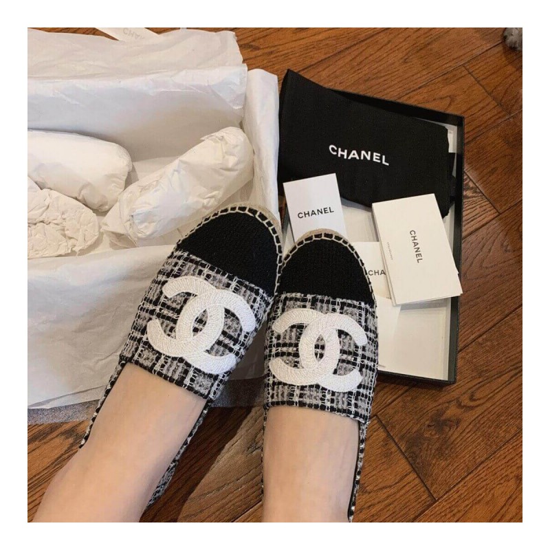 Chanel Tweed &amp; Grosgrain Espadrilles G29762