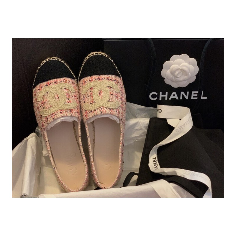Chanel Tweed &amp; Grosgrain Espadrilles G29762