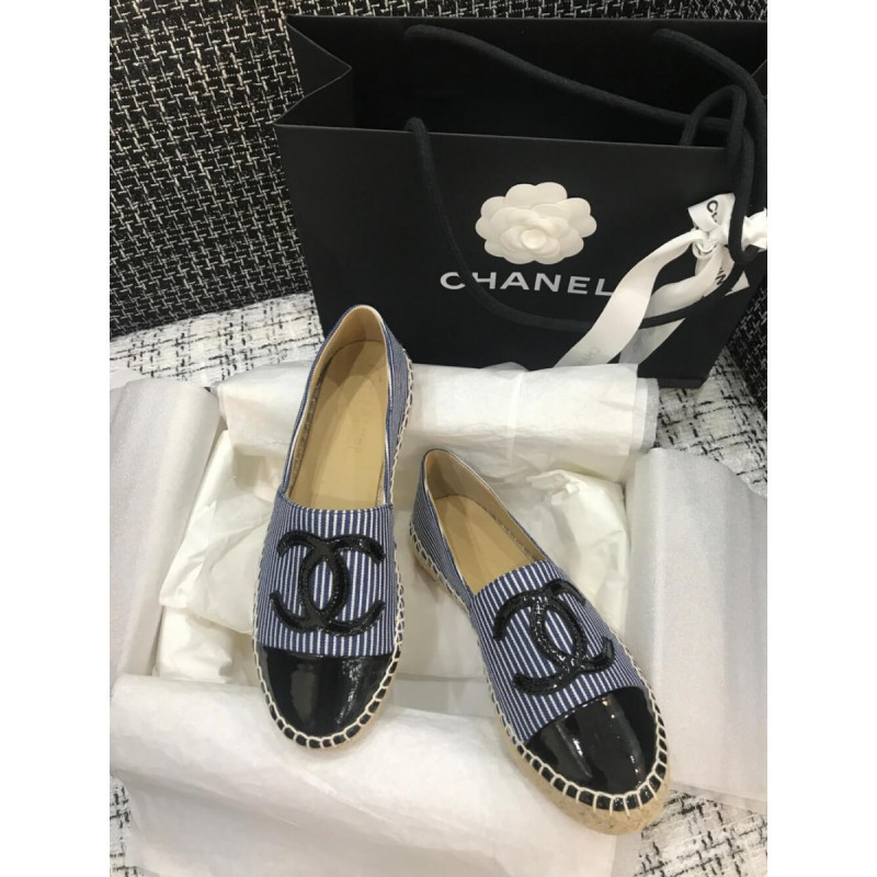 Chanel Tweed &amp; Patent Calfskin Espadrilles G29762
