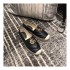 Gucci Chevron Leather Espadrille With Double G 551890 Black