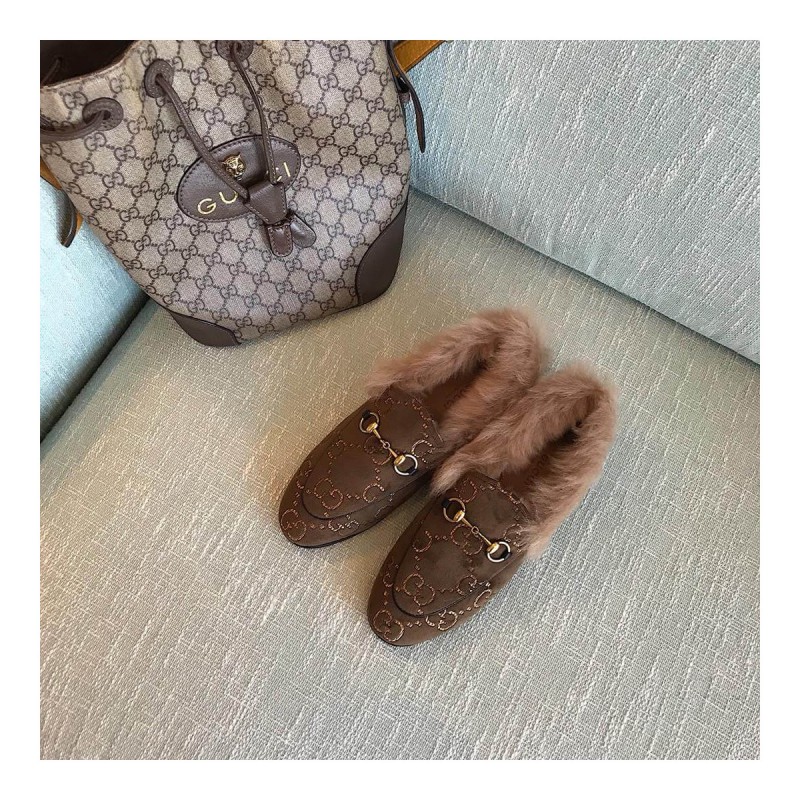 Gucci Princetown GG Velvet loafer 448656