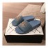 Chanel Denim Logo Sandal Mules G35781