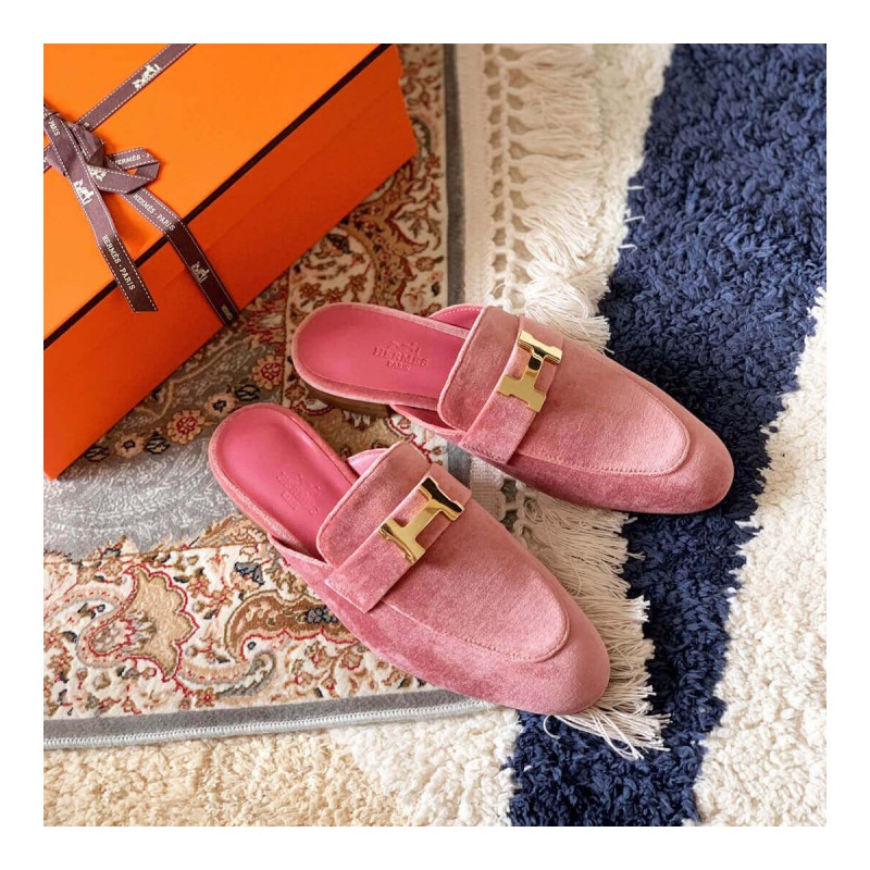 Hermes Oz Mule In Suede Goatskin H19217