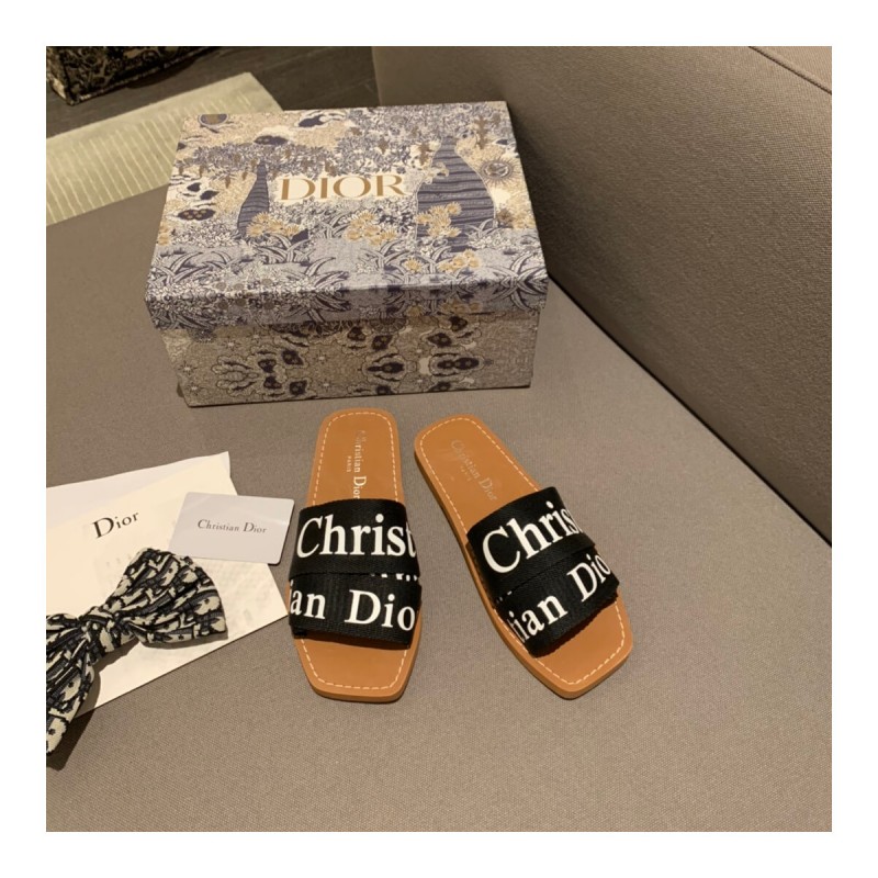 Christian Dior Logo Leather Mule D20603