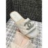 Chanel CC Quilted Mules G35604 White/Grey