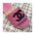 Chanel CC Quilted Mules G35604 Rosy/Black