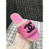 Chanel CC Quilted Mules G35604 Rosy/Black