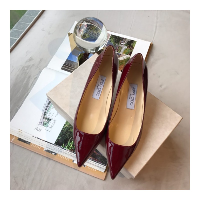 Jimmy Choo Romy 6.5cm Patent Pointed-Toe Pumps 120012