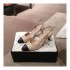 Chanel CC Cap Toe Leather Pearl Heel Slingback Pumps G31318