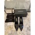 Chanel Lambskin &amp; Grosgrain 8.5cm Heel Pumps G35536