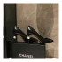 Chanel Calfskin &amp; Velvet Pump With Pearl G178144
