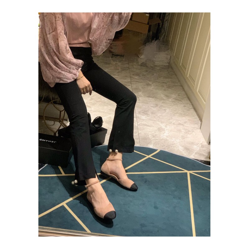 Chanel Suede Calfskin &amp; Grosgrain Mary Janes G36048