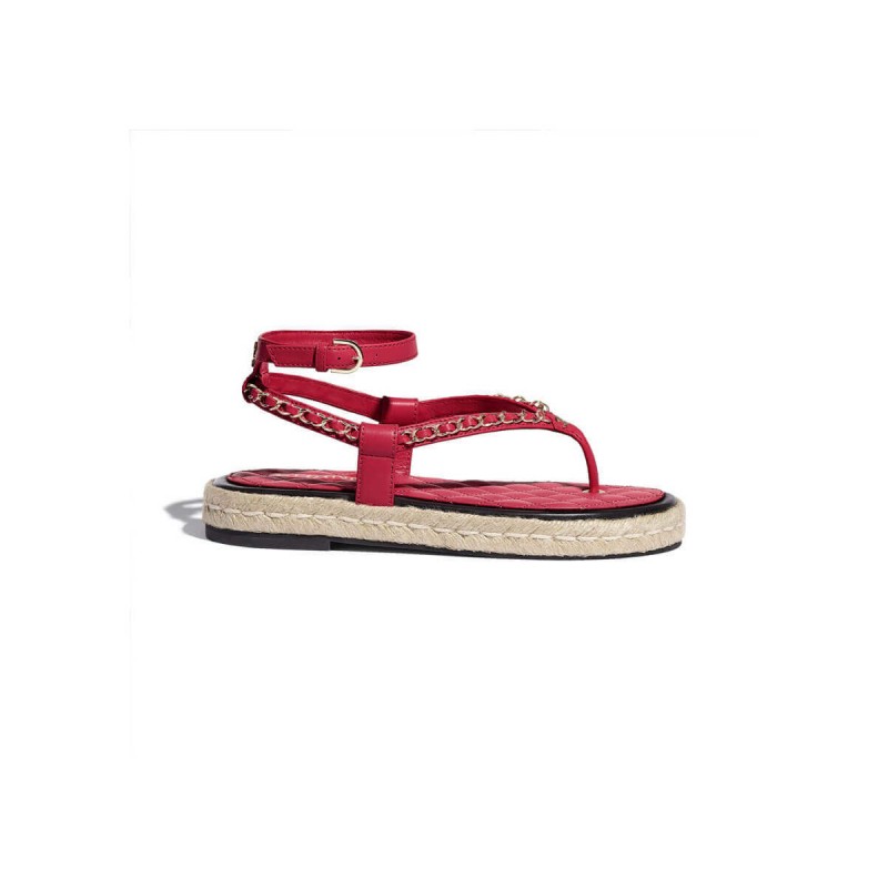 Chanel Lambskin Leather Strappy Sandals G36921