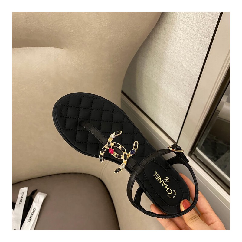 Chanel Quilted Double C Sandal G36238