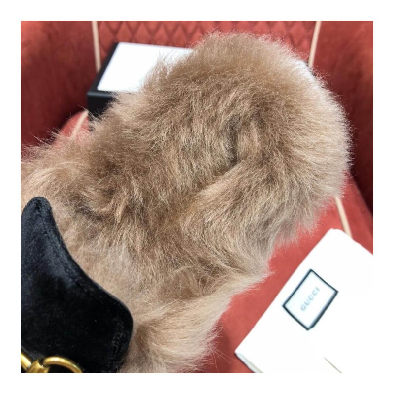 Gucci Princetown Velvet Slipper 397749