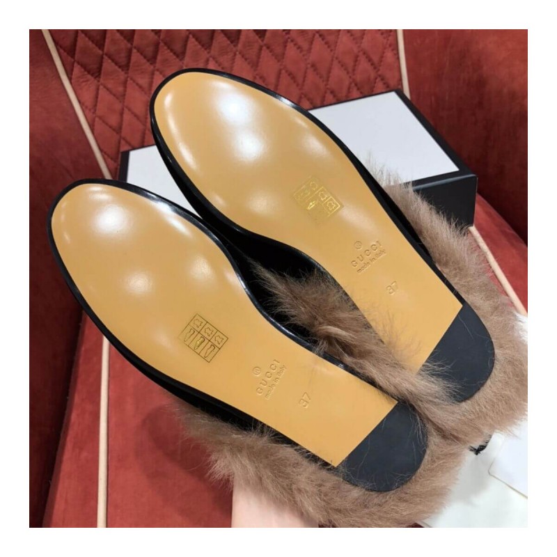 Gucci Princetown Velvet Slipper 397749