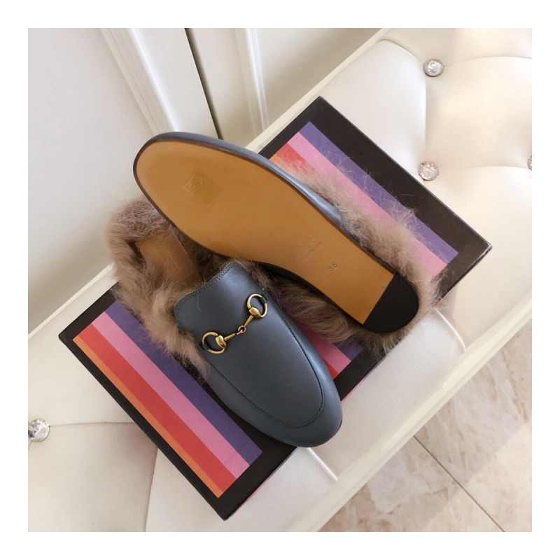 Gucci Princetown Leather Slipper 397749