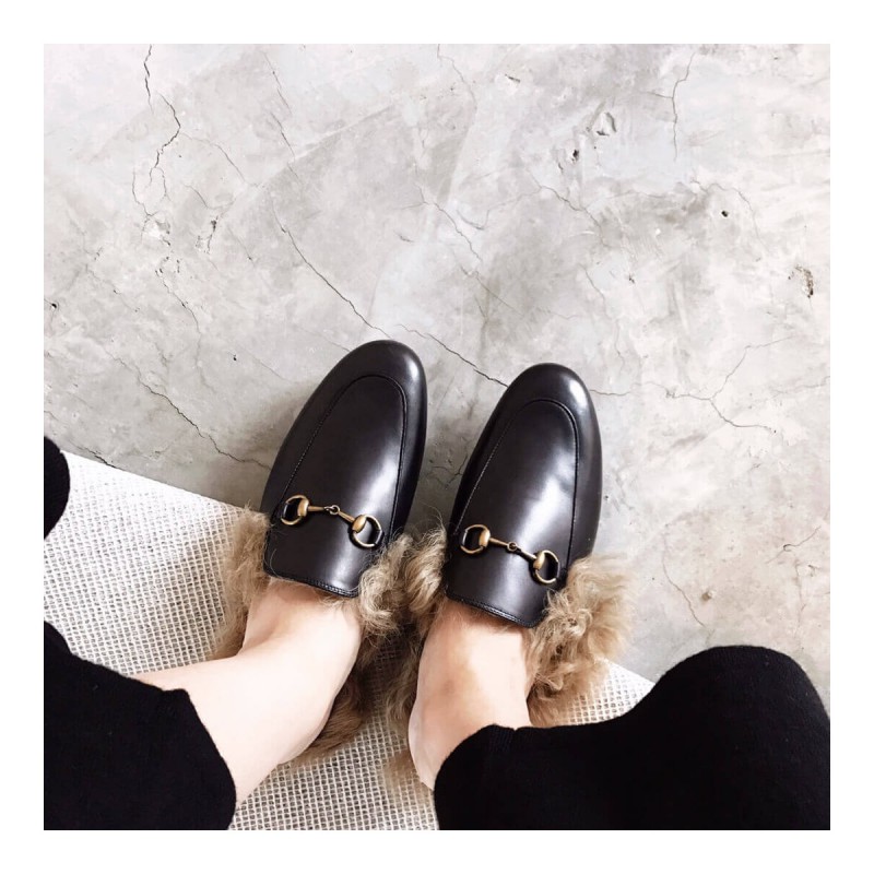 Gucci Princetown Leather Slipper 397749