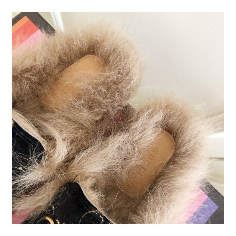 Gucci Princetown GG Velvet Slipper 448657