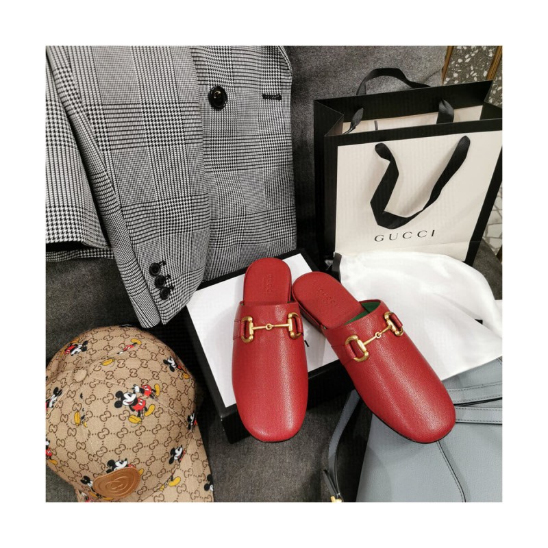 Gucci Leather Slipper 604075 Red