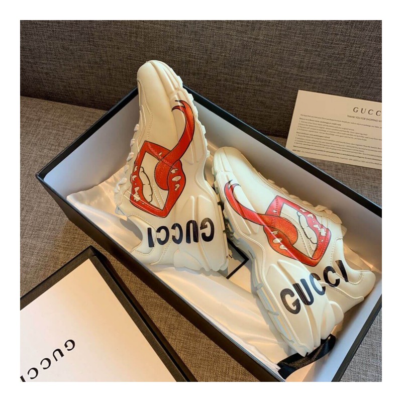 Gucci Rhyton Sneaker With Mouth Print 552093