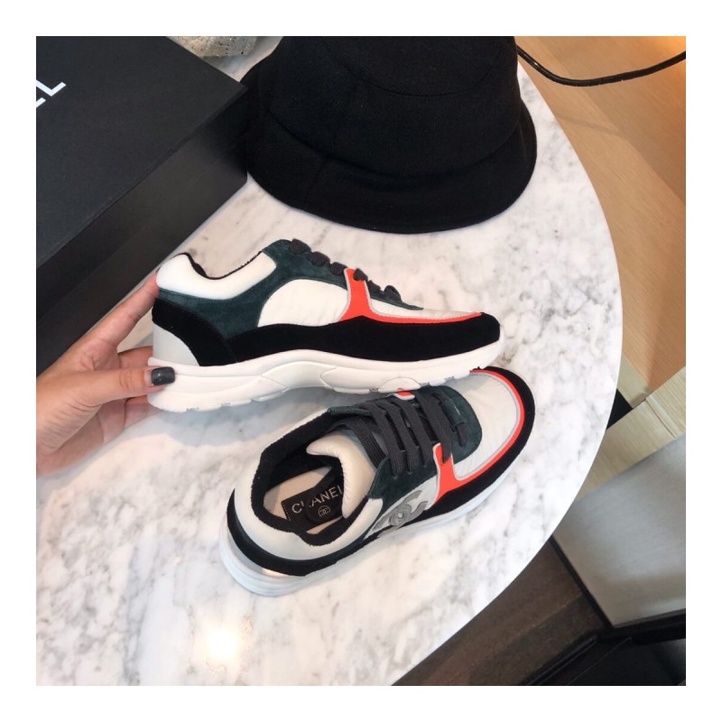 Chanel Suede Bi-color Low-Top Sneakers G34360