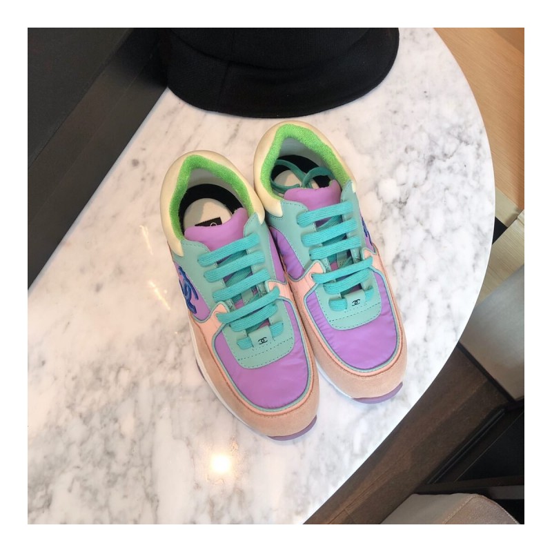 Chanel Suede Bi-color Low-Top Sneakers G34360