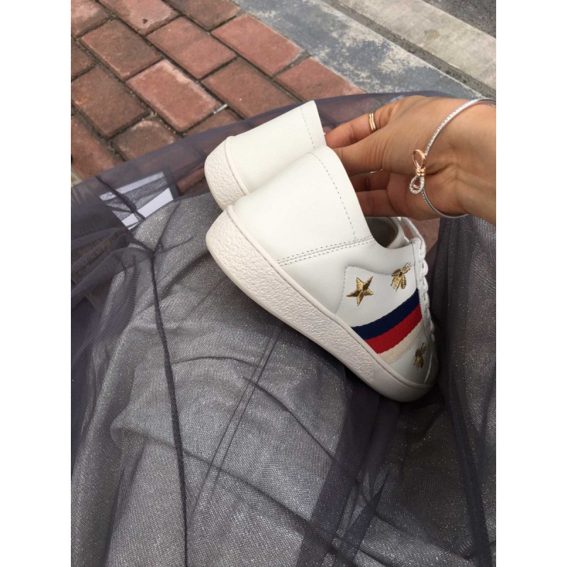 Gucci Ace Sneaker With Bees and Stars 498205